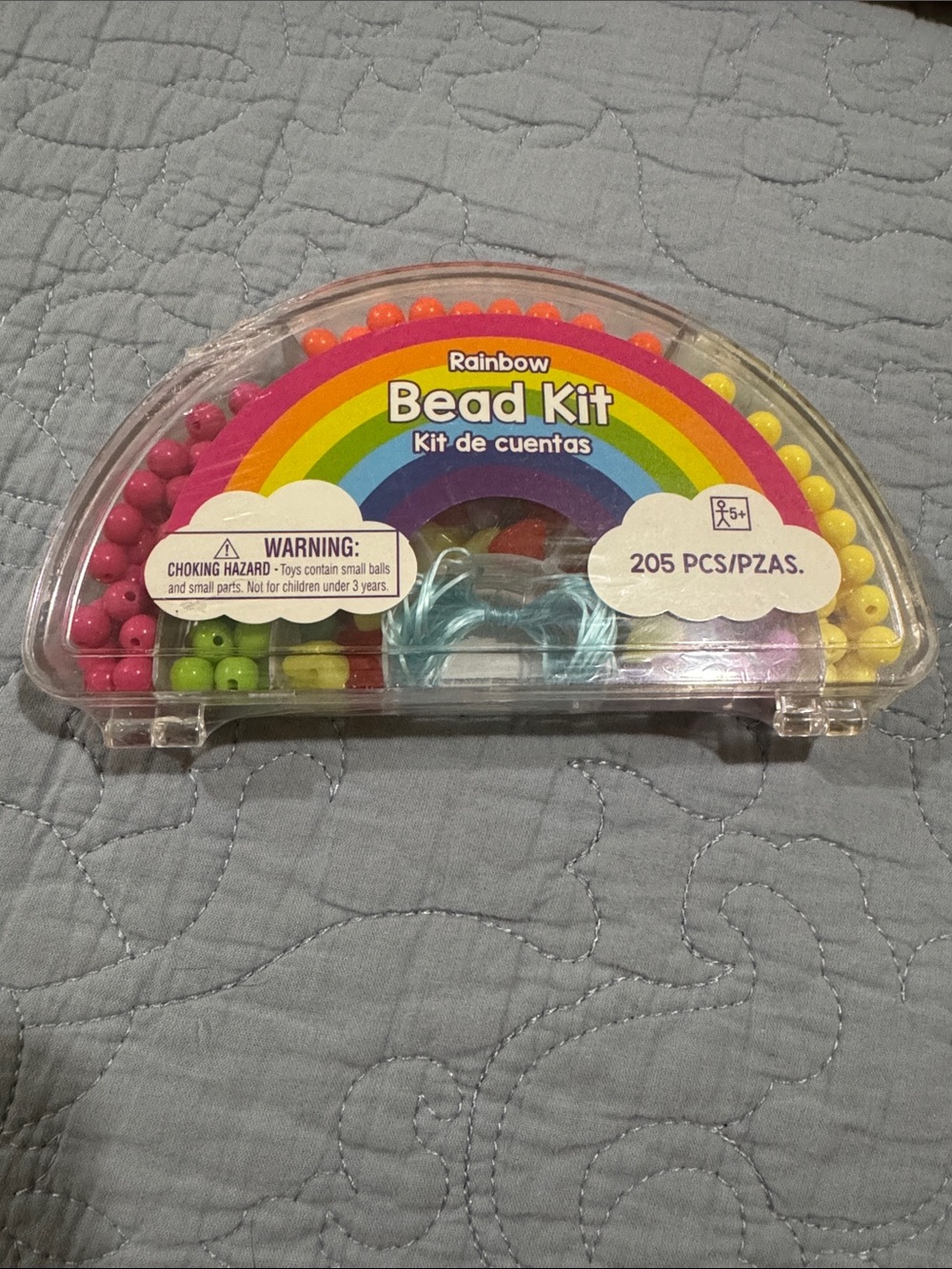Rainbow Bead Kit - Pink Orange Yellow Green Blue Purple Beads